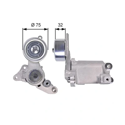 Image of belt Tensioner, v ribbed GATES T39135