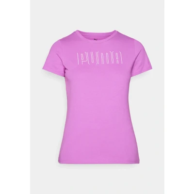 Image of Puma Sport Graphic TEE Print Tshirt, Women&#039;s, Size: XS, Wild berry