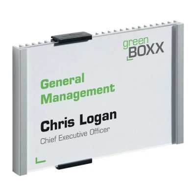 Image of Durable Information Sign 149 x 105.5 mm Silver Door and Wall Includes Fittings Ideal for Offices, Hotels, Public Buildings, etc.
