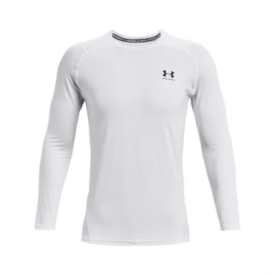 Image of Under Armour HG Fitted Long sleeved top, Men&#039;s, Size: XXL, White