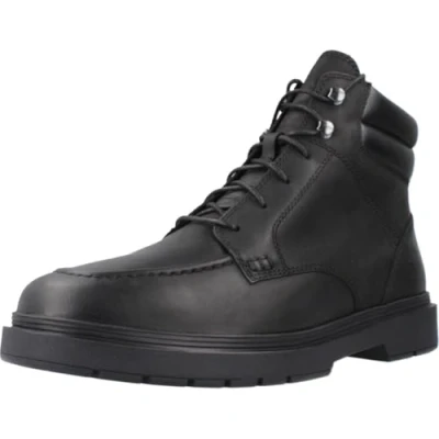 Image of Geox Calaita Laceup ankle boots, Men&#039;s, Size: 7, Black leather and imitation