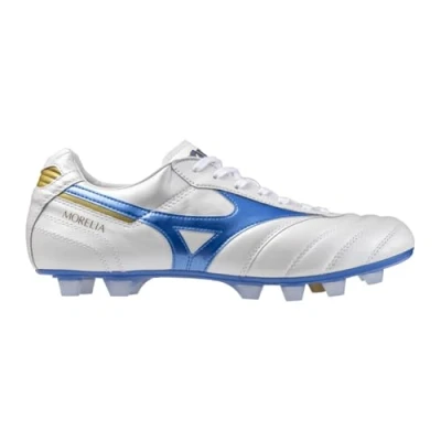 Image of Mizuno MORELIA II JAPAN Football Shoes White/laser blue/gold Women/Men Size 8