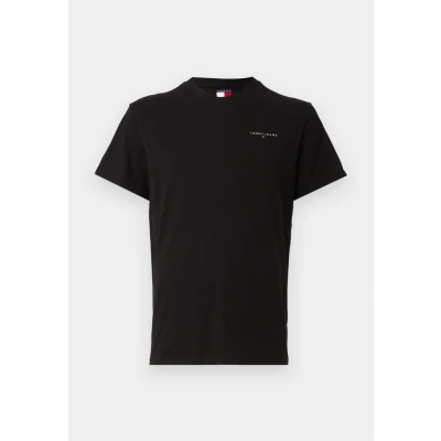 Image of Tommy Jeans Linear Chest TEE Basic Tshirt, Men&#039;s, Size: 34, Black