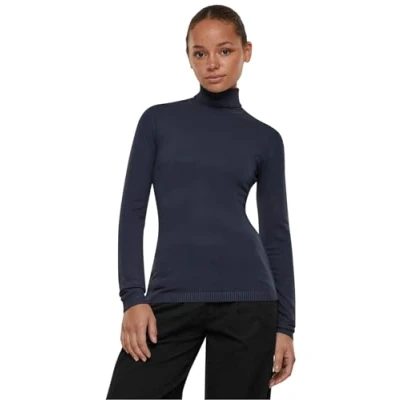 Image of Urban Classics Turtleneck Jumper, Women&#039;s, Size: 4XL, Navy