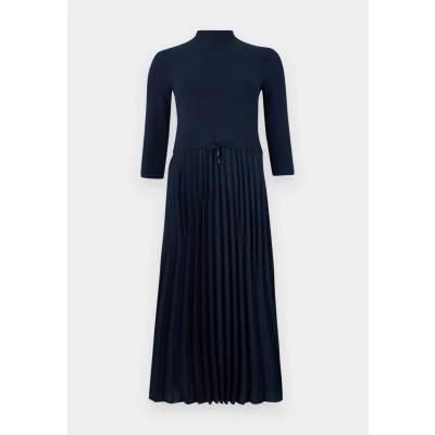 Image of Tommy Hilfiger SLIM MIDI Day dress, Women&#039;s, Size: XXS, Dark night navy