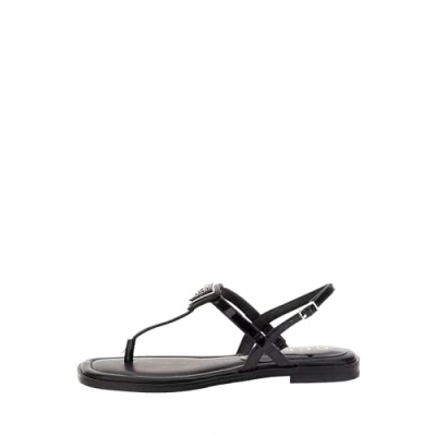 Image of Guess RAINEY4 Tbar sandals, Women&#039;s, Size: 6, Black High quality imitation leather