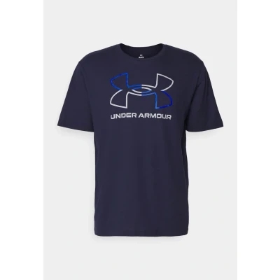 Image of Under Armour Foundation Update Print Tshirt, Men&#039;s, Size: XS, Midnight navy/royal/steel