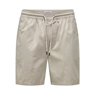 Image of Only &amp; Sons Onstel LIFE Shorts, Men&#039;s, Size: Large, Taupe