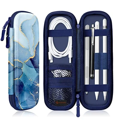 Image of FINTIE Case Compatible with Apple Pencil Pro/Pencil (USB C)/Pencil (2nd/1st Generation) Protective for S Pen/Surface Pen, Ocean Marble, Modern