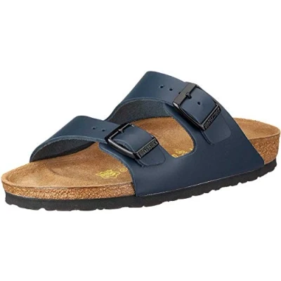 Image of Birkenstock Arizona Narrow FIT Slippers, Size: 8, Dunkelblau Leather