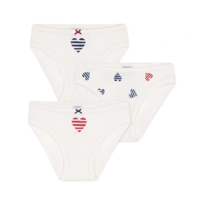 Image of Petit Bateau KIDS Culottes 3 PACK Briefs for kids, Size: 6y, Marshmallow/bleu/rouge/multicolor