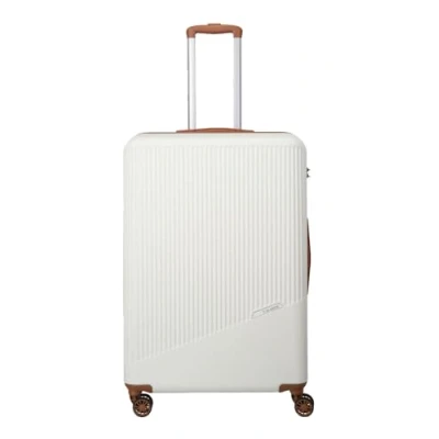 Image of Travelite Bali Series 4 Wheel Suitcase Set 3 Pieces Sizes L/M/S, Luggage ABS Hard shell Trolleys, Cognac, trolley 77 cm, with wheels