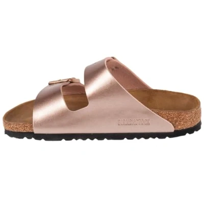 Image of Birkenstock Arizona BF Mules, Women&#039;s, Size: 7, Copper Synthetics