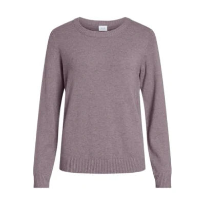 Image of Vila Women&#039;s Viril O Neck L/S Knit Top Noos, toadstool, S