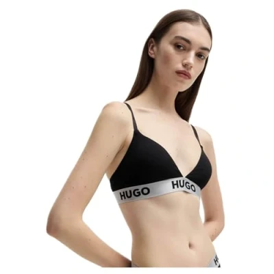 Image of HUGO Triangle Sporty LOGO bra, Women&#039;s, Size: Large, Black