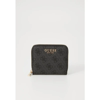 Image of Guess Laurel Small ZIP Around Wallet, Women&#039;s, Size: One Size, Coal logo