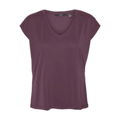 Image of Vero Moda Vmfilli TEE GA NOOS Basic Tshirt, Women&#039;s, Size: Large, Winetasting