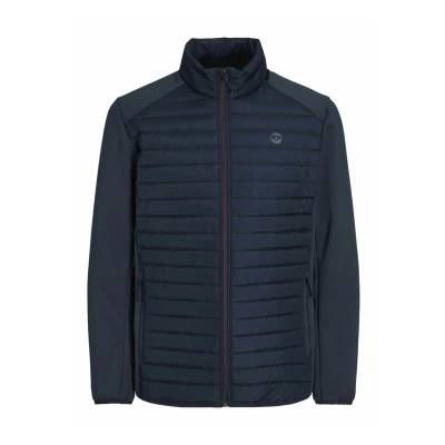 Image of Jack &amp; Jones Quilted Collar Light jacket, Men&#039;s, Size: Small, Navy blazer