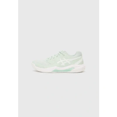 Image of Asics GEL Dedicate 8 Clay court tennis shoes, Women&#039;s, Size: 4, Lichen rock/white shoes