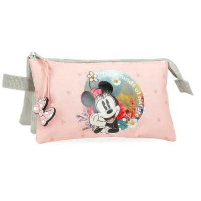 Image of Joumma Disney Minnie Wild Nature Pencil Case Triple Green 22x12x5cm Polyester, Green, Case,