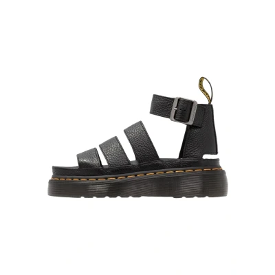 Image of Dr. Martens Clarissa QUAD Platform sandals, Women&#039;s, Size: 3, Black aunt sally Leather