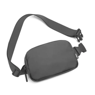 Image of Kono Fashion Waist Pack Belt Bag Crossbody Sling Water Resistant Fanny Lightweigh Bum Hip Small Travel Chest with Adjustable Extended Strap, Grey,