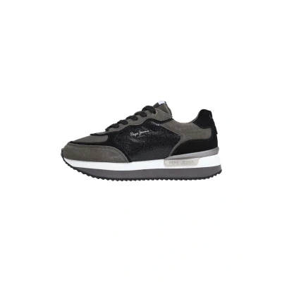 Image of Pepe Jeans Rusper Stars Trainers, Women&#039;s, Size: 6, Black leather and imitation