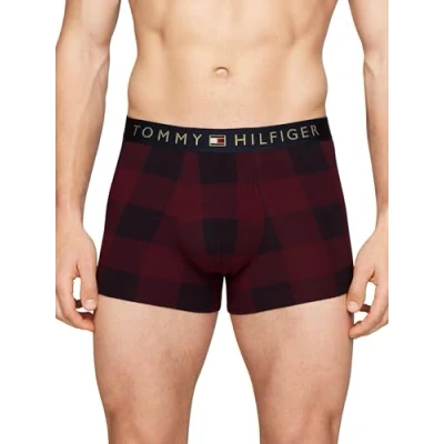 Image of Tommy Hilfiger Trunk SOCK SET Pants, Men&#039;s, Size: Medium, Black/red/dark blue