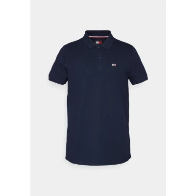 Image of Tommy Jeans Placket Polo shirt, Men&#039;s, Size: 56, Dark blue