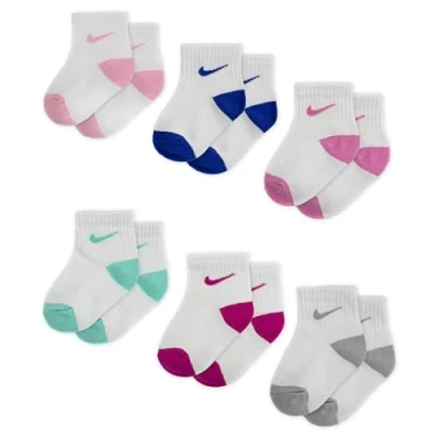 Image of Nike Sportswear Ankle BABY 6 PACK Socks for kids, Size: 2 4y, Pink