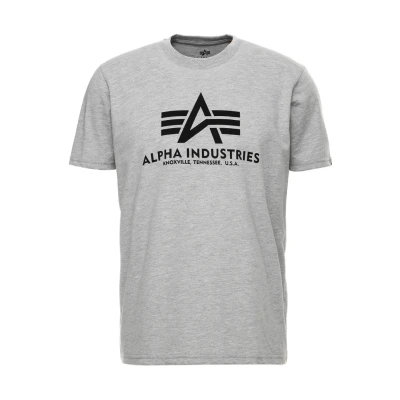 Image of Alpha Industries Print Tshirt, Men&#039;s, Size: Small, Grey heather