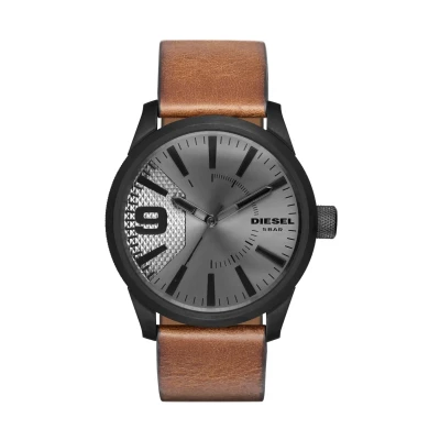 Image of Diesel RASP Watch, Men&#039;s, Size: One Size, Hellbraun