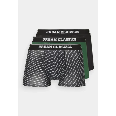 Image of Urban Classics Boxer Shorts 3 PACK Pants darkgreen/black, Men&#039;s, Size: XL, Darkgreen/black