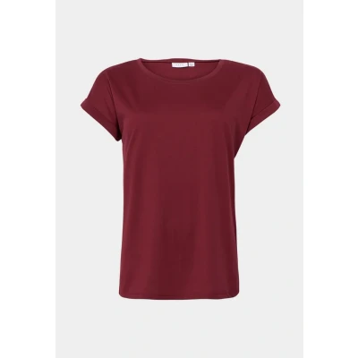 Image of VILA Dreamers NEW PURE Basic Tshirt, Women&#039;s, Size: XS, Cabernet