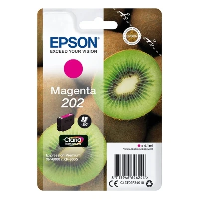 Image of Epson 202 Magenta Kiwi Genuine, Claria Premium Ink Cartridge