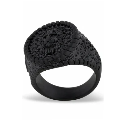 Image of Akitsune Imperator Ring, Men&#039;s, Size: 62, Matte black