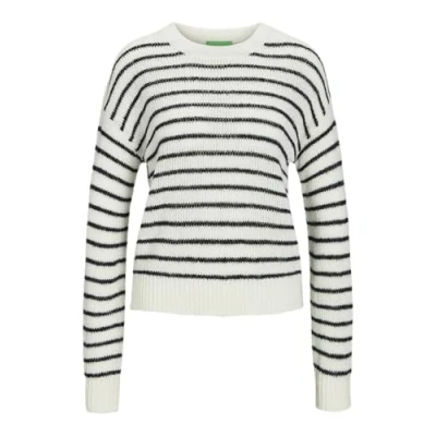 Image of JJXX Jxpenelope CREW NECK Jumper, Women&#039;s, Size: XS, Vanilla ice/black