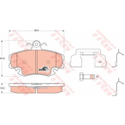 Image of brake Pad Set, disc TRW GDB1634