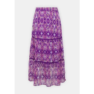 Image of ONLY Onlviva LIFE Maxi Skirt skirt, Women&#039;s, Size: Small, Purple magic/ethnic rebel