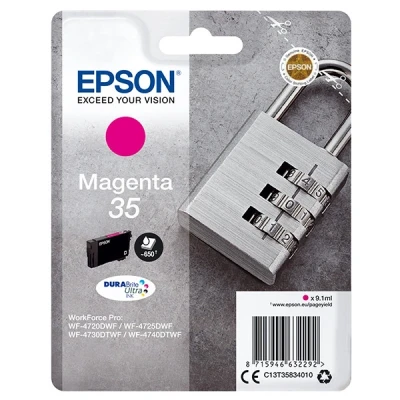 Image of Epson 35 Magenta Padlock Genuine Ink, Claria Photo HD Ink Cartridge