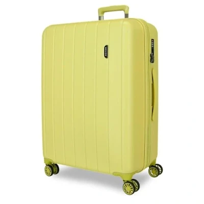 Image of MOVOM Wood Cabin Suitcase, Medium, Large and Sets, Rigid ABS TSA Closure, 4 Double Wheels Extendable Carry on Luggage by Joumma Bags, Lemon Tree, Medium Suitcase