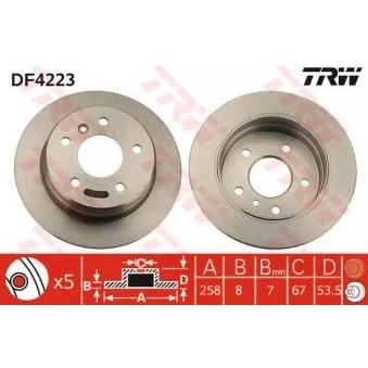 Image of Brake Disc TRW DF4223