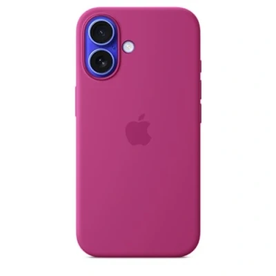 Image of Apple Silicone Back Cover Pink MagSafe iPhone 16