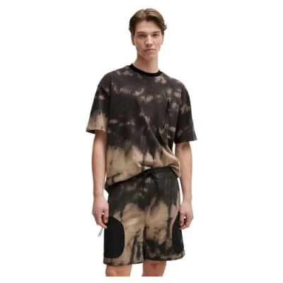 Image of HUGO Doforesto Print Tshirt, Men&#039;s, Size: XL, Medium brown