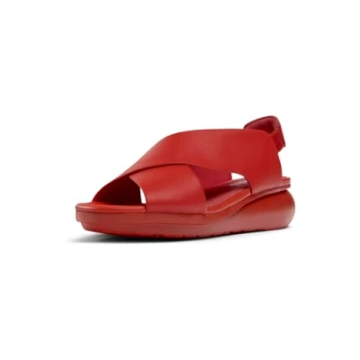 Image of Camper K200066 Sandals, Women&#039;s, Size: 6, Bright red Leather