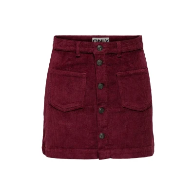 Image of ONLY Women&#039;s Onlamazing Global Hw Cord Skirt PNT Noos, Tawny Port, XXL