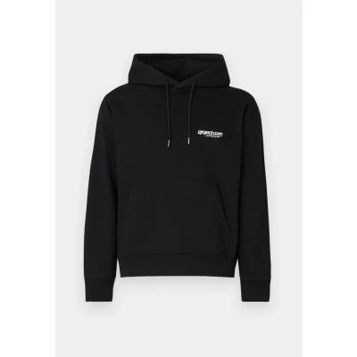 Image of Jack &amp; Jones Jcounion Print HOOD Sweatshirt, Men&#039;s, Size: Small, Black