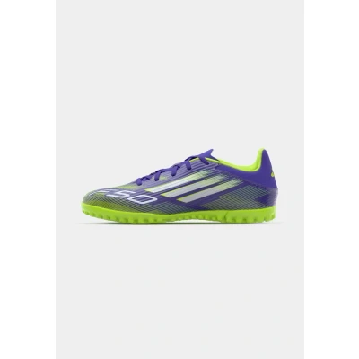 Image of adidas Performance F50 CLUB TF Astro turf trainers, Men&#039;s, Size: 6, Purple rush/footwear white/lucid lemon shoes