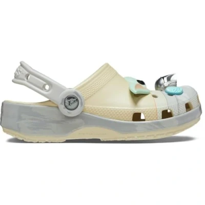 Image of Crocs Grogu Classic Unisex Mules for kids, Size: 4, Bone Synthetics