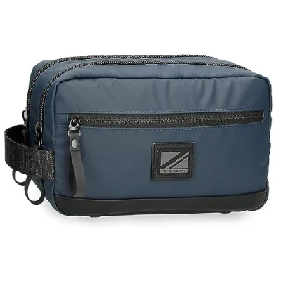 Image of Pepe Jeans Hoxton Umhängetaschen und Kulturbeutel, Schwarz Blau, Polyester PU, verschiedene Größen, Blue, One Size, Toiletry Bag Two Compartments